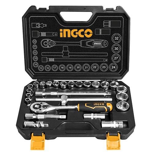 Набор торцевых головок INGCO с трещоткой, 1/2 HKTS12251