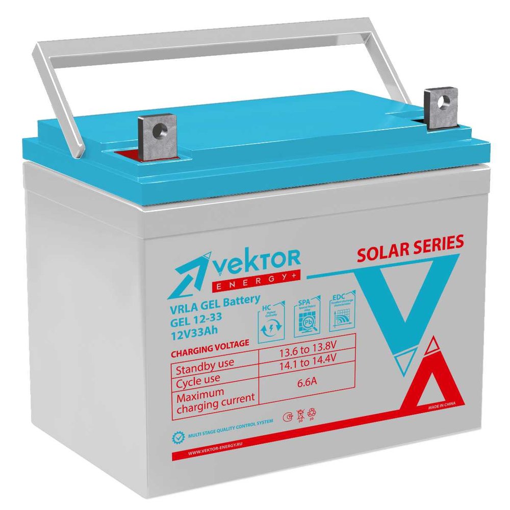 Аккумуляторная батарея GEL 12-33 Vektor Energy 51378