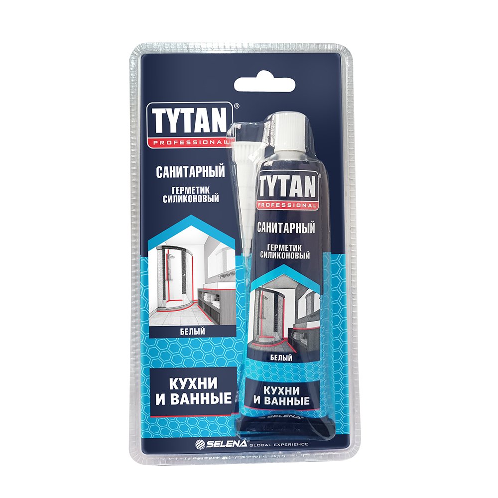 Силиконовый санитарный герметик TYTAN PROFESSIONAL прозрачный, 85 мл 17649 270880
