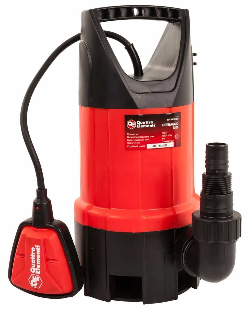 Дренажный насос QUATTRO ELEMENTI Drenaggio 750 F 771-558
