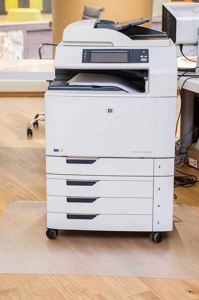 Защитный коврик для напольных покрытий BSL-office, поликарбонат, 100х120 см, шагрень, толщина 1,8 мм 1118101200
