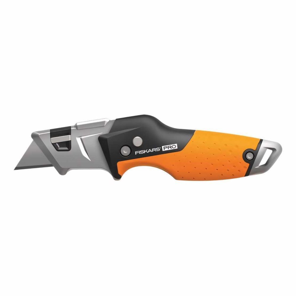 Строительный складной нож со сменным лезвием Fiskars CarbonMax 1027224