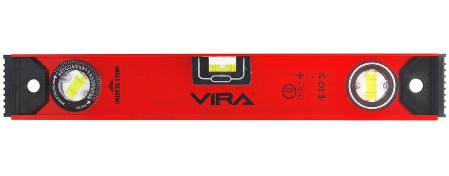 Магнитный уровень 3 глазка 400 мм Vira 100250