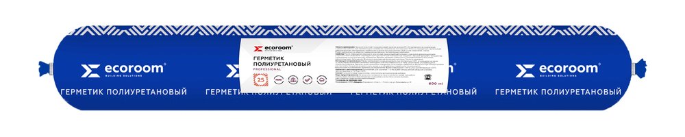 Полиуретановый герметик ECOROOM PU-25 серый, 600 мл Е-Герм-3676/сер