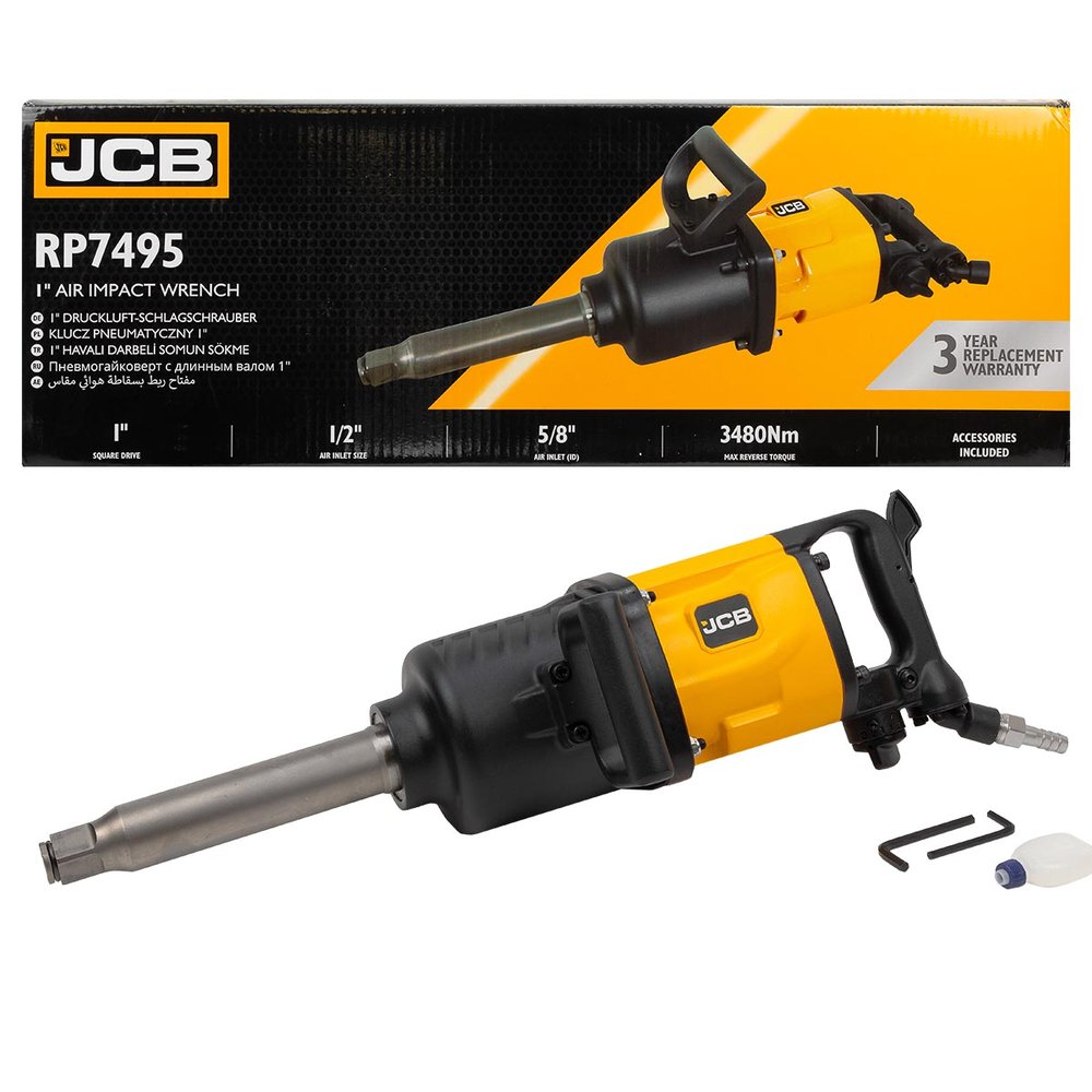 Пневмогайковерт ударный JCB 1' с длинным валом JCB-RP7495(58332)