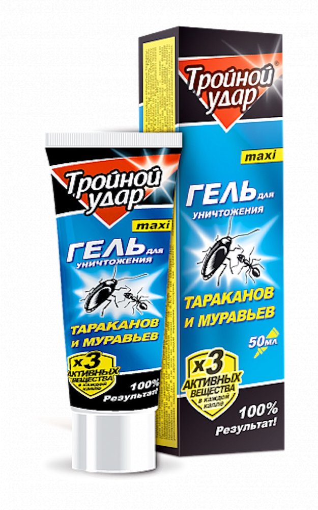 Гель от тараканов Домовой Прошка ТРОЙНОЙ туба 50 мл 21538