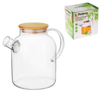 Стеклянный заварочный чайник PERFECTO LINEA Bamboo 1.6 л 38-160007