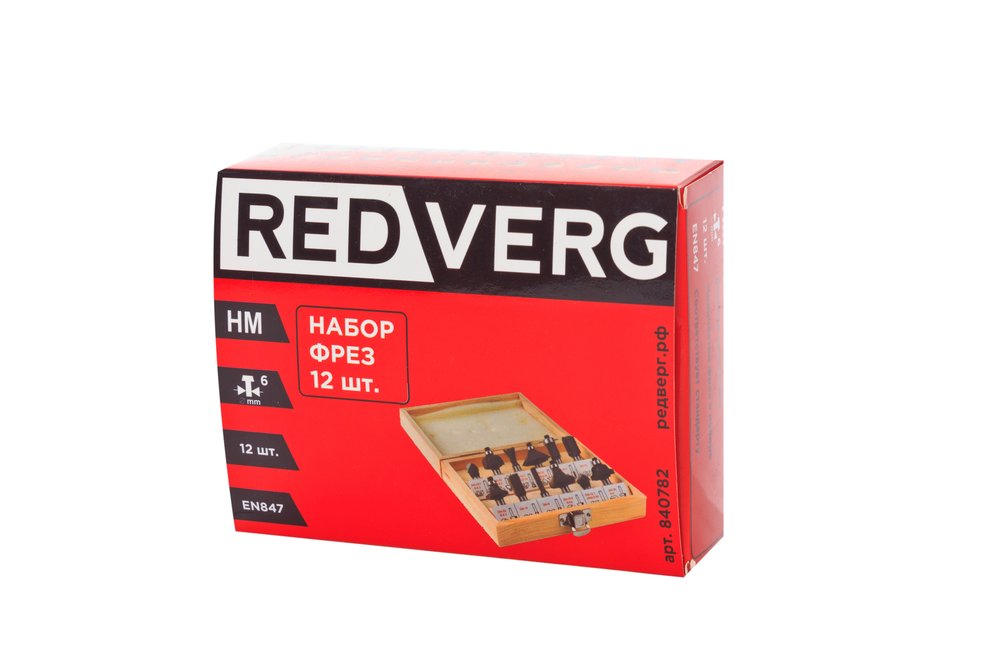 Набор фрез 6 мм (12 шт) (840782) REDVERG 6677482