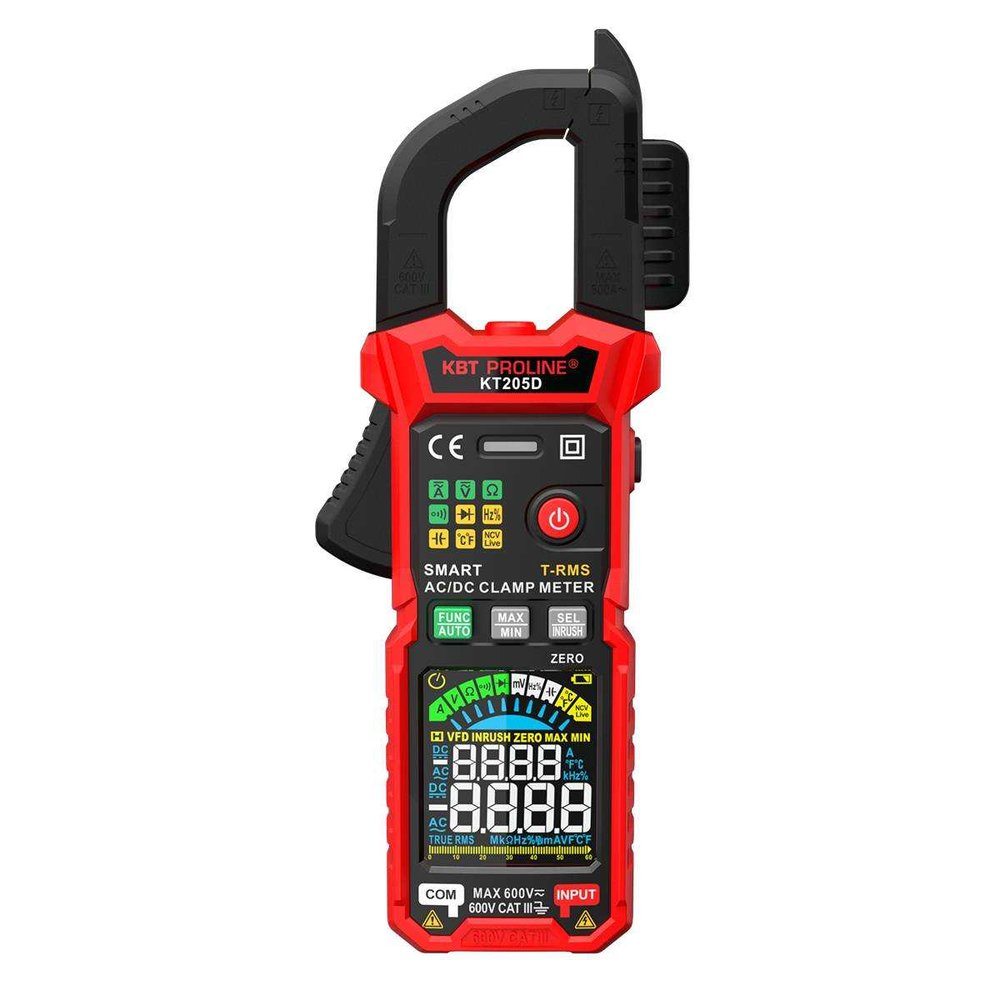 Цифровые токовые клещи КВТ КТ 205D серия PROLINE 90386