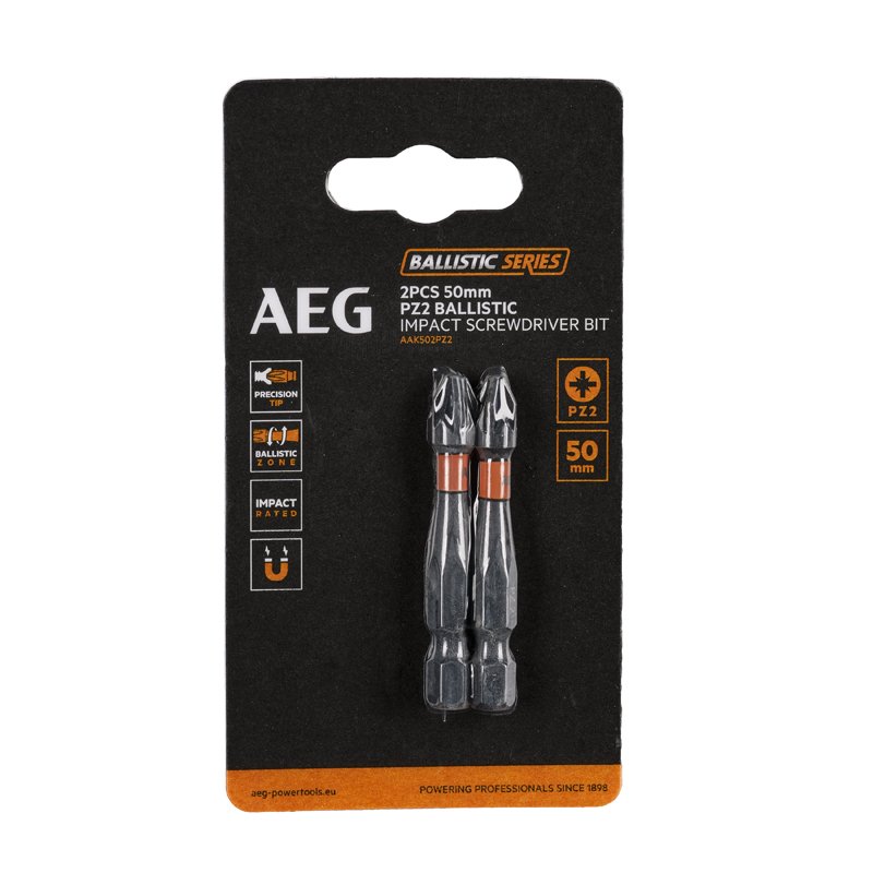 Биты ударные AAK502PZ2 (2 шт, PZ2, 50 мм) AEG 4932479166