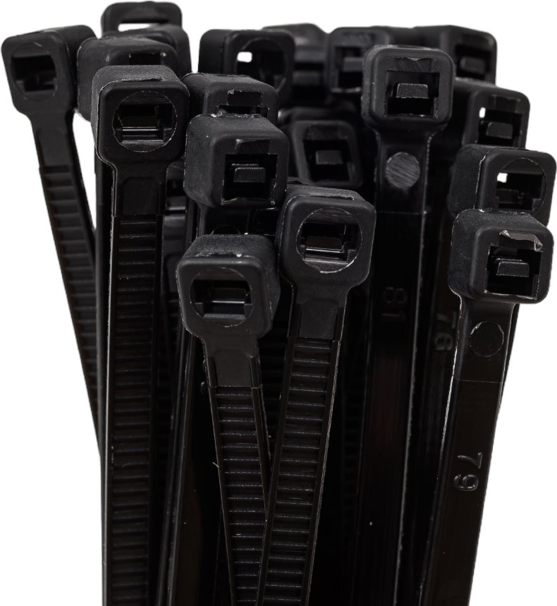 Нейлоновые стяжки FORTISFLEX HCC easyfix 4x150 мм,  черный, 100 шт. 87781
