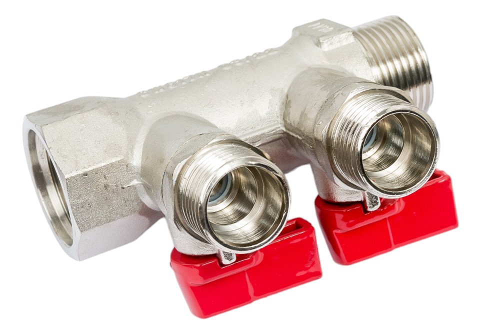 Коллектор с кранами (3/4', 2 х 1/2') Valtec VTc.580.N.0502 78042