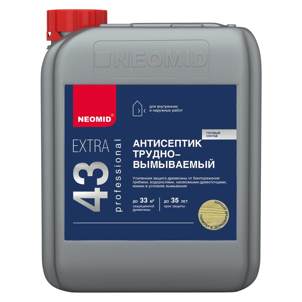 Трудновымываемый консервант для древесины NEOMID Extra eco 5 кг Н-ExtraEco-5/гот