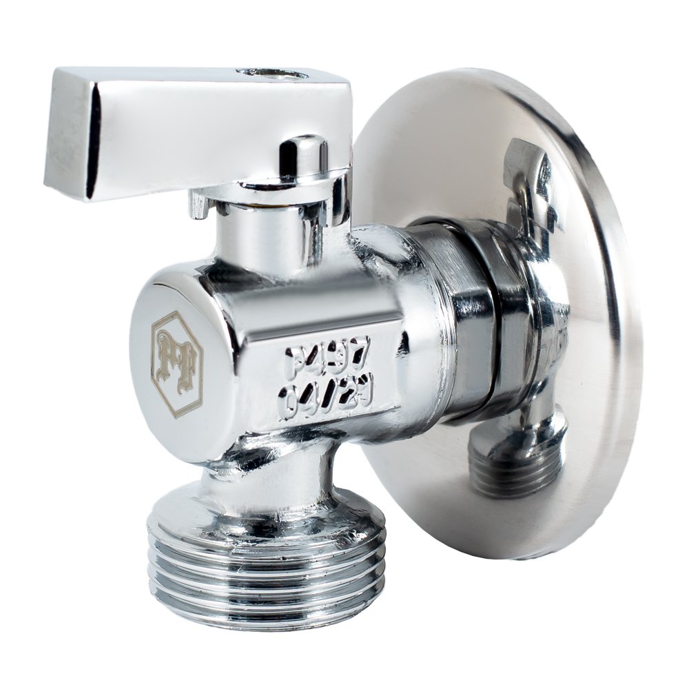 Угловой шаровой кран PROFACTOR PF CHROME ручка флажок, н/н 1/2 дюйма х 3/4 дюйма PF BAV 355