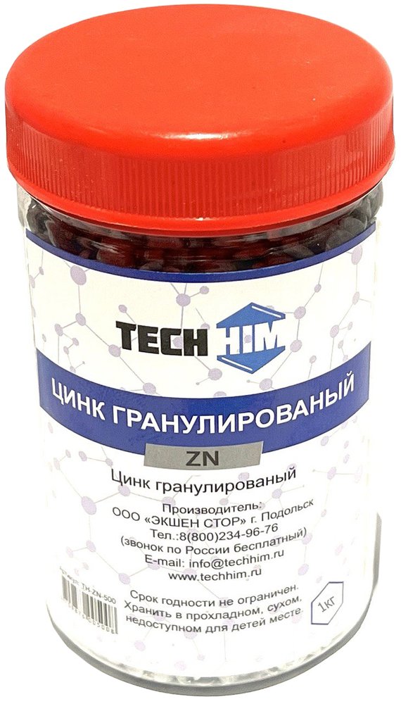 Цинк гранулированный 1 кг TECHHIM TH-ZN-1000