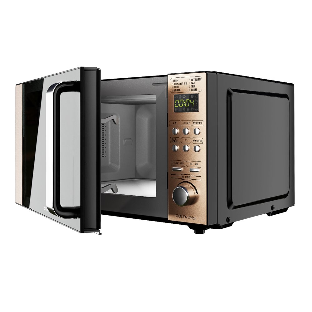 СВЧ Centek черный/золотой, 20 л, 700 Вт, Flat Tray, без поворотного стола, керамика CT-1574