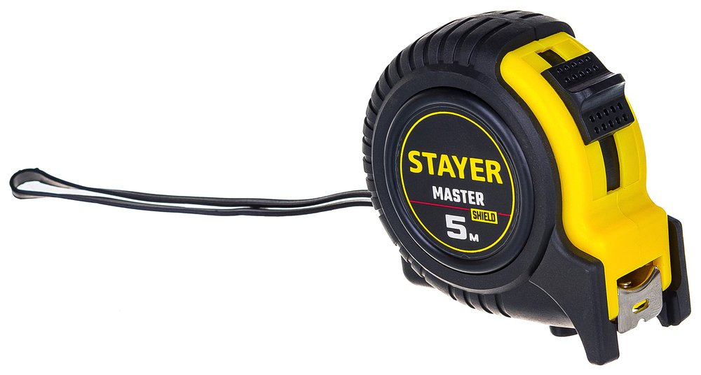 Рулетка Stayer MASTER 5м / 19мм в ударостойком обрезиненном корпусе 34025-05_z01