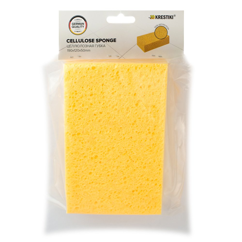 Целлюлозная губка 3D Krestiki 190х120х50 мм 00-00001811