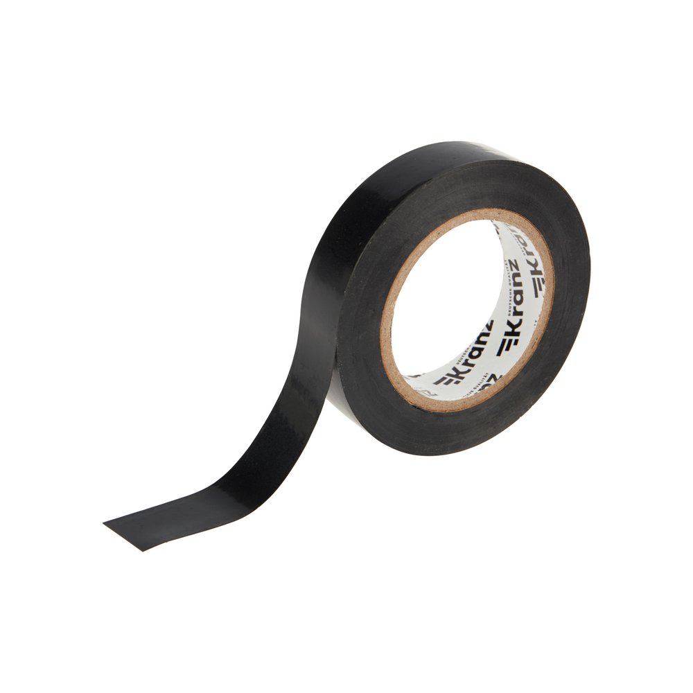 Изолента ПВХ KRANZ 0,13х15 мм, 20 м, черная KR-09-2606