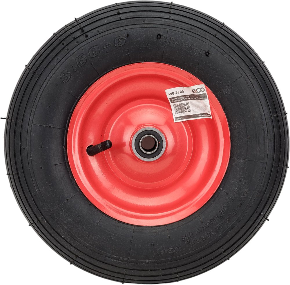 Колесо надувное диск 3.50-6', посадка 16x90 мм для тачки WB140-1 ECO WB-P205