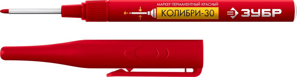 Перманентный маркер ЗУБР Профессионал Колибри-30 1 мм, заостренный, красный 06338-3
