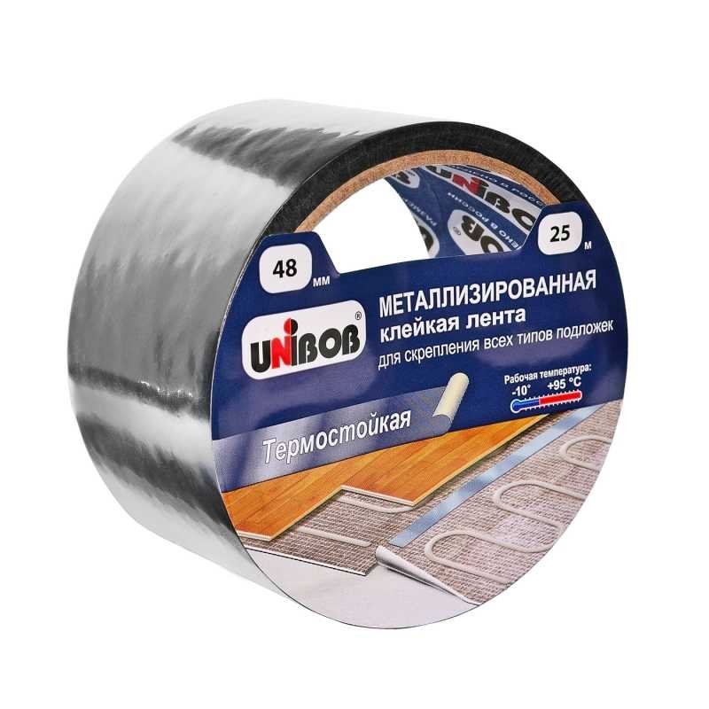 Металлизированная клейкая лента для скрепления подложек Unibob 48 мм, 25 м 70998