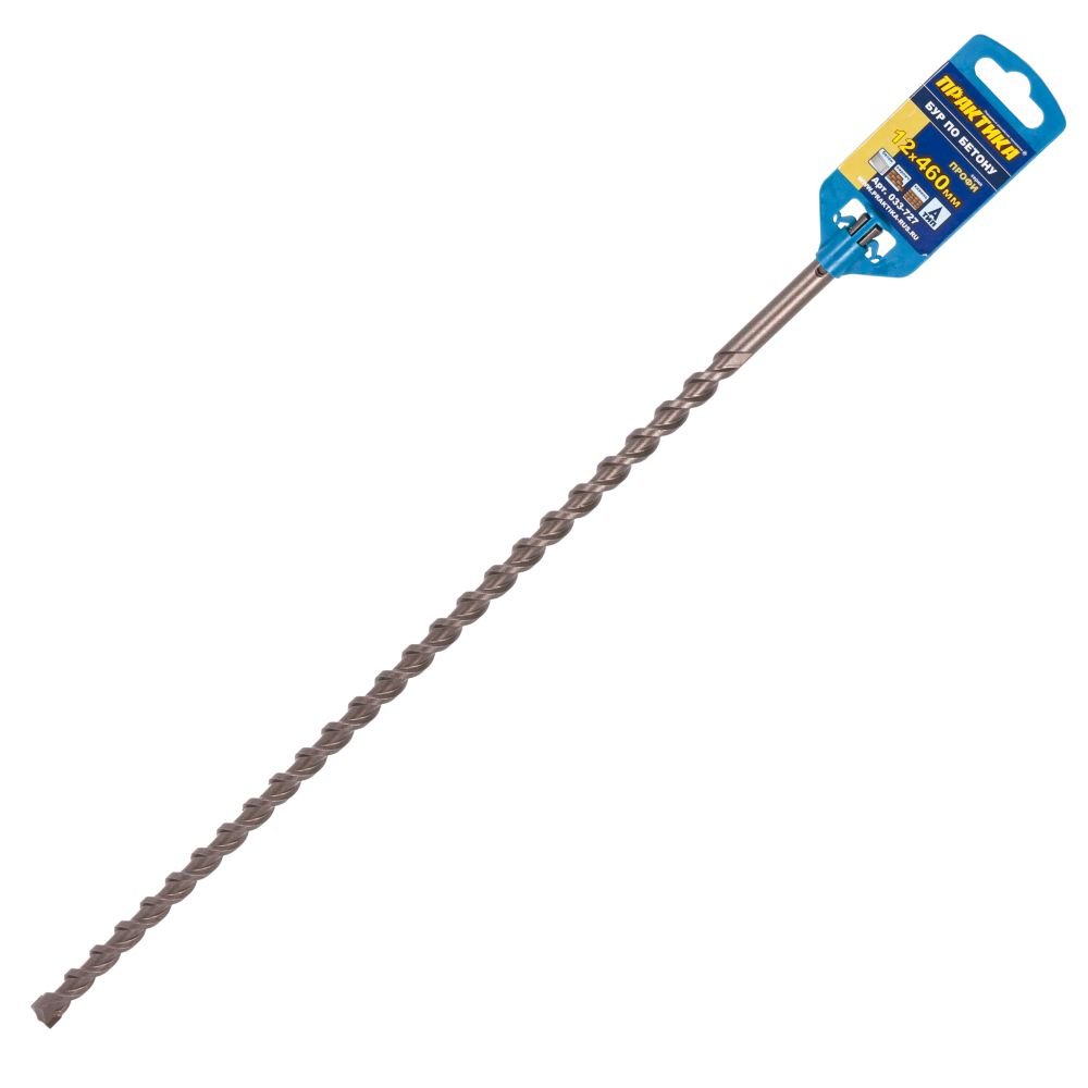Бур по бетону серия Профи (12х460 мм, SDS-plus) ПРАКТИКА 033-727