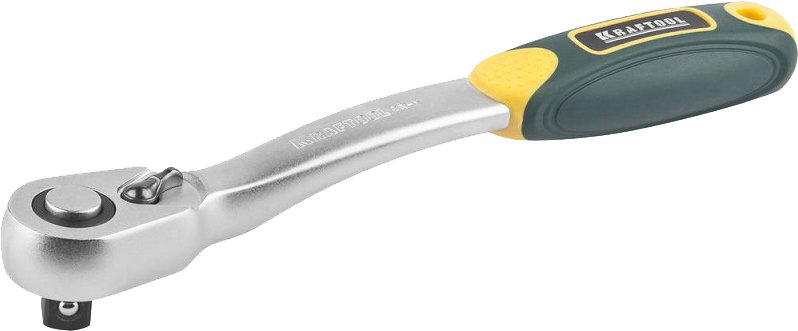 Трещотка для торцовых головок Kraftool PRO Сr-V сталь 72 зубца изогнутая 1/2' 27795-1/2_z02
