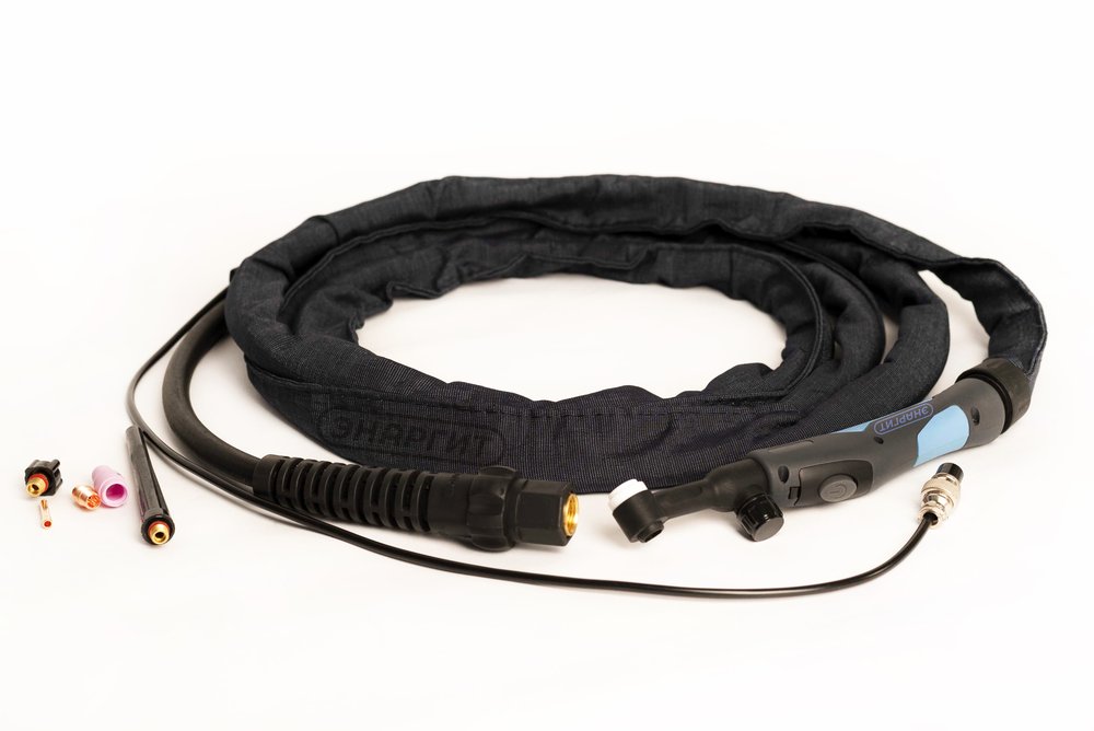 Горелка TIG WP 9 FXV (8 м, M16x1.5, 2 pin, воздушное охлаждение, AC80А/DC125A, 0.5-2.4 мм) энаргит WP9FXV-8-M16-2P