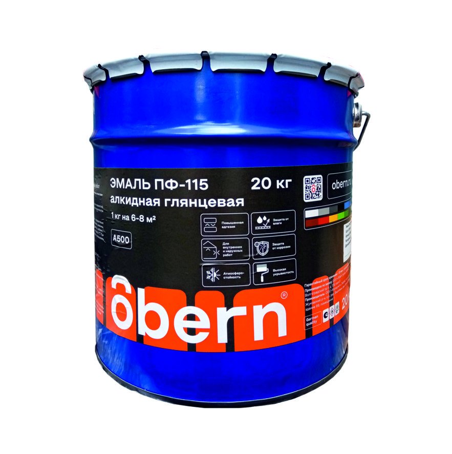 Эмаль Obern ПФ 115 белая 20 кг 18606