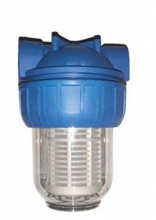Колба фильтра для воды Unipump 5 CFC-5K резьба 1, с картриджем NT-5 55051