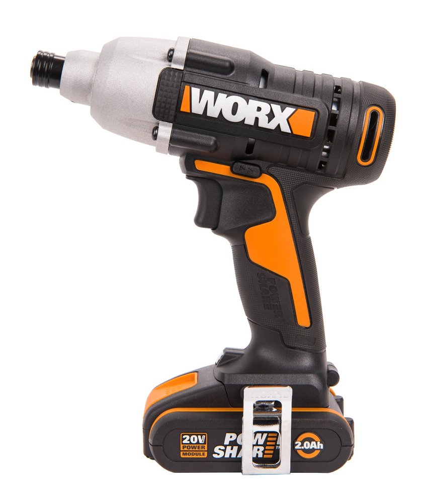Ударный аккумуляторный винтоверт WORX 20 В, 1х2Ач, кейс WX291