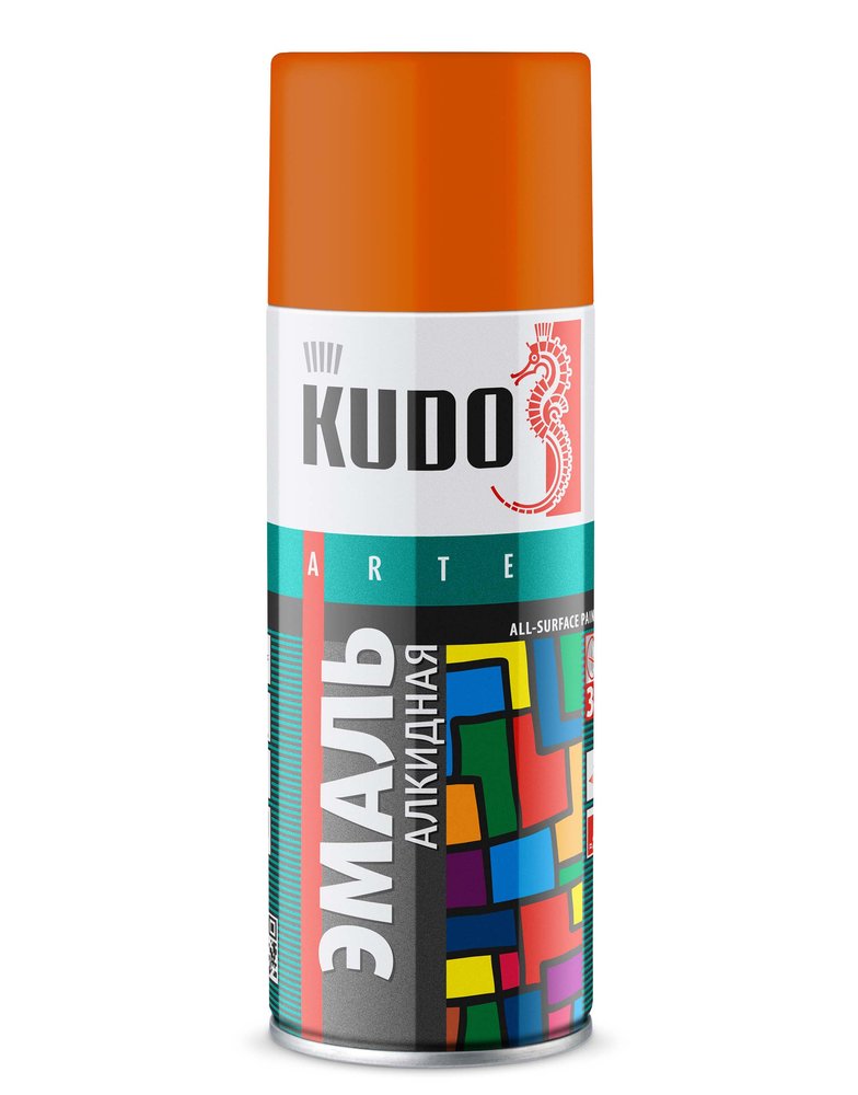 Эмаль универсальная оранжевая KUDO 0.52 л KU-1019