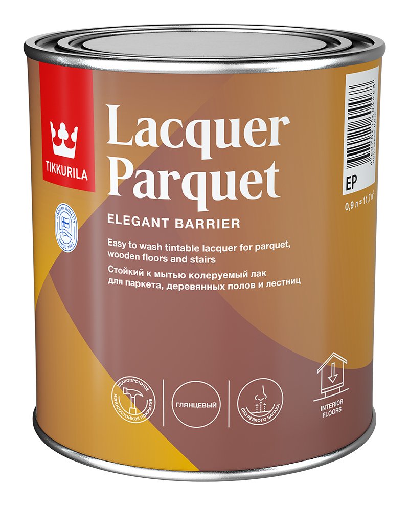 Паркетный лак Tikkurila LACQUER PARQUET EP гл 0,9л 700001142