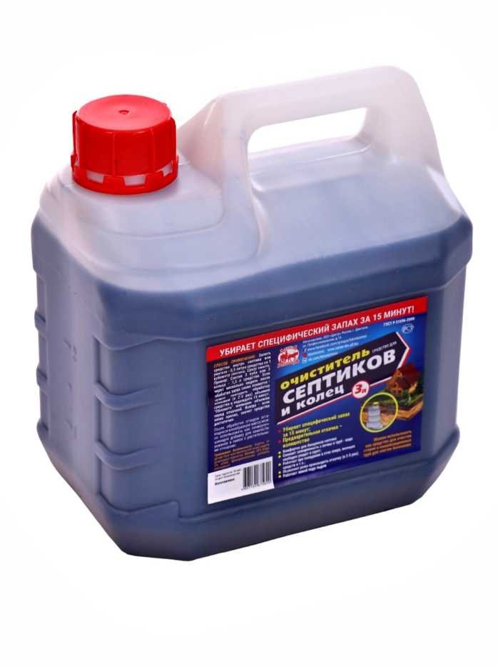 Средство для септиков и колец 3 л, биоактиватор для бактерий, выгребных ям, дачных туалетов Артель Золотарь 2010103