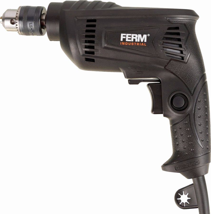 Дрель FERM IND 450W, 0-3300 об/мин, сталь/дерево-10/25 мм 5010000012 PDM1048P