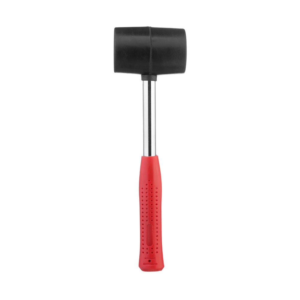 Резиновая киянка INTERTOOL 450г. 60 мм, черная резина, металлическая ручка HT-0231