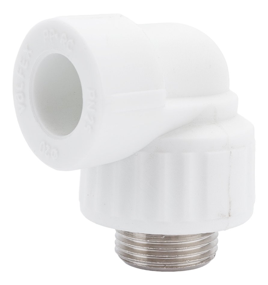 Комбинированный угольник VALFEX PP-R белый, 20х3/4 дюйма НР 10126220 127-0593