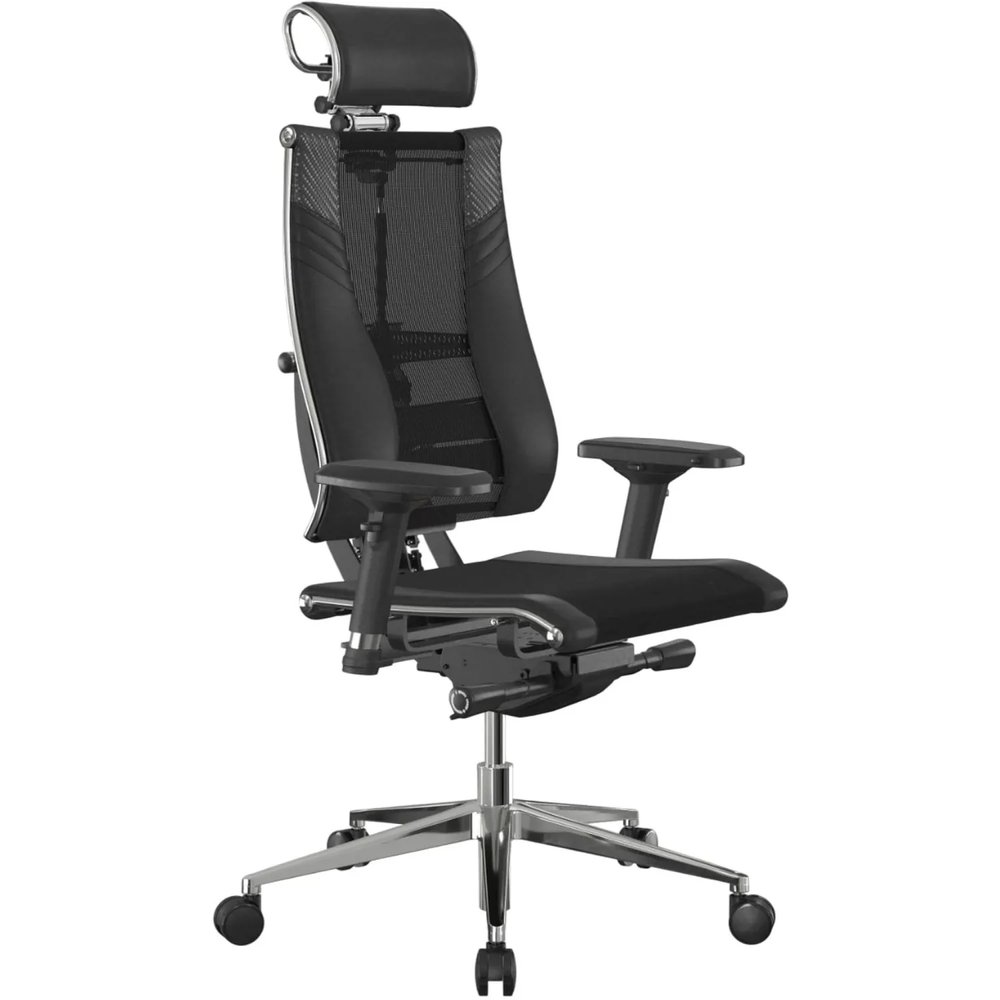 Кресло MT_Y 4DT B2-15D YM93+Infinity+carbon черный, крест.хр