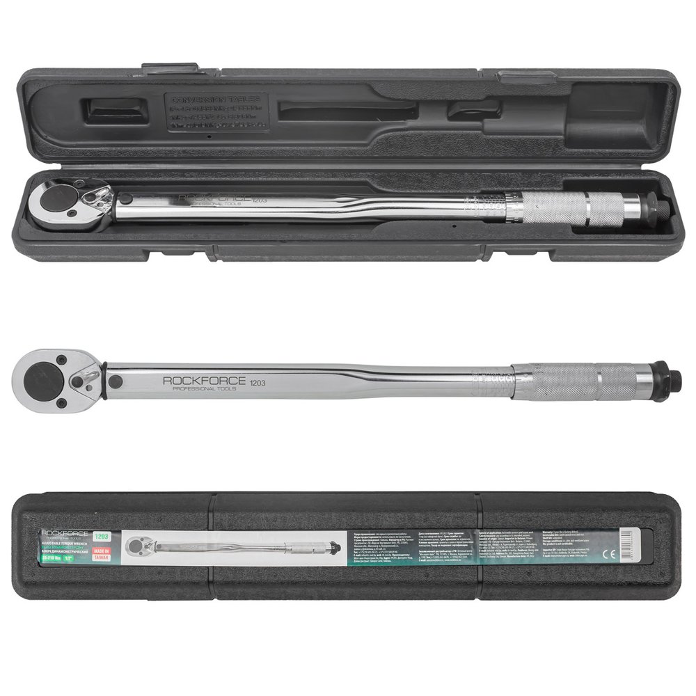 Ключ Rockforce динамометрический щелчкового типа 28-210 Нм 1/2' RF-1203(52815)