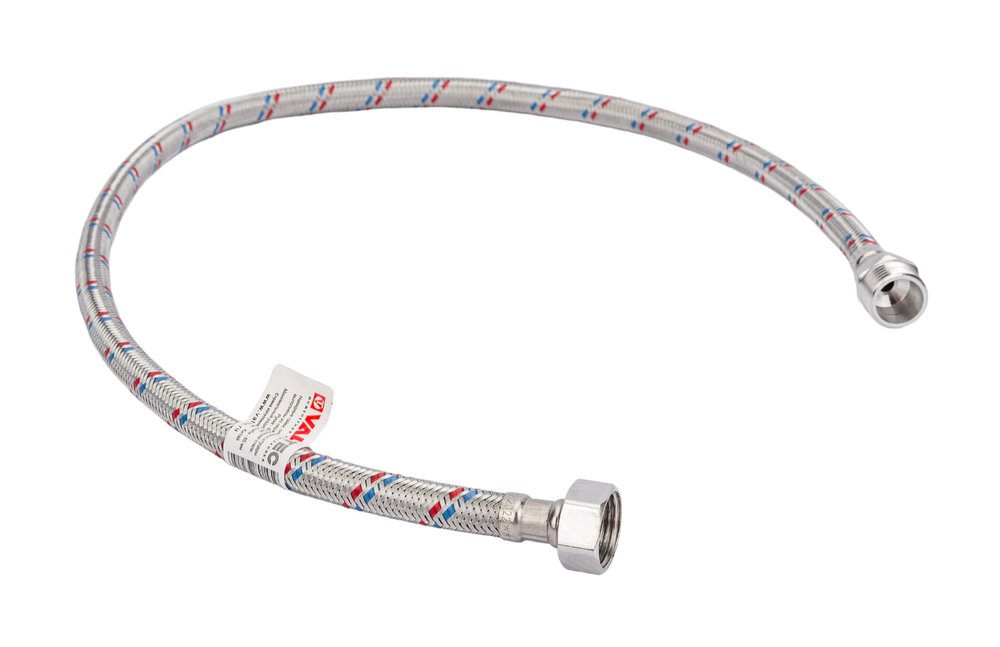 Гибкая подводка для воды (80 см, 1/2', гайка-штуцер) VALTEC VTf.002.IS.0404080