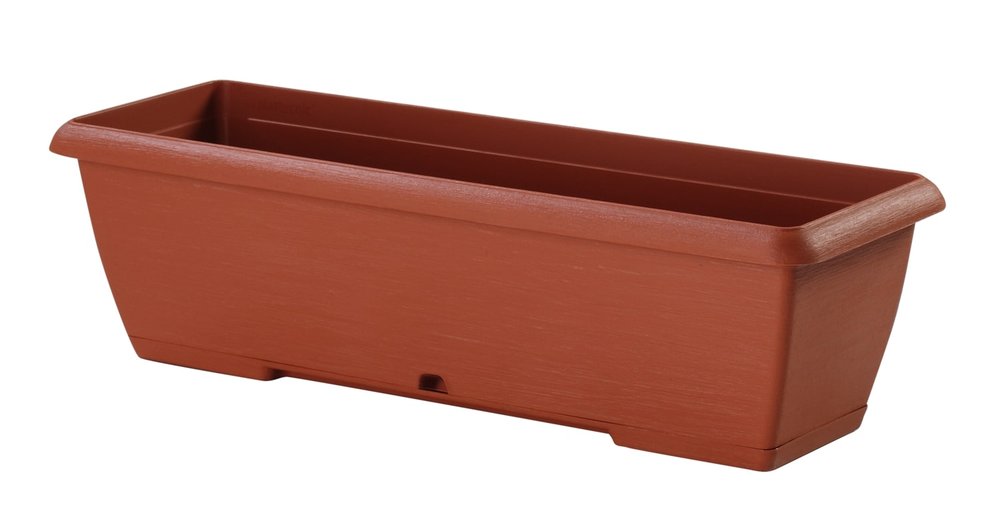 Балконный ящик с поддоном PLASTECNIC S.p.A. 7105488007 TERRAE BOX 80х20х16.7 см, 16.8 л, терра 063197