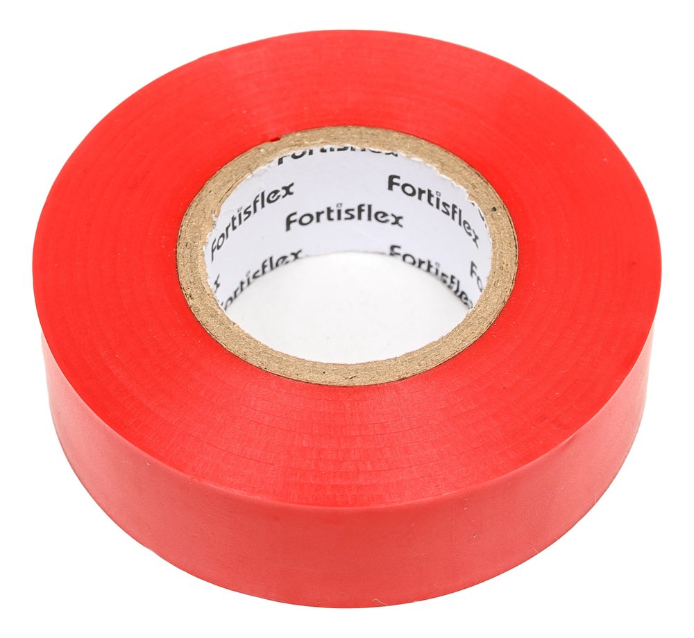 Изолента ПВХ Fortisflex 19x0.13 мм, 20 м, красный 90814