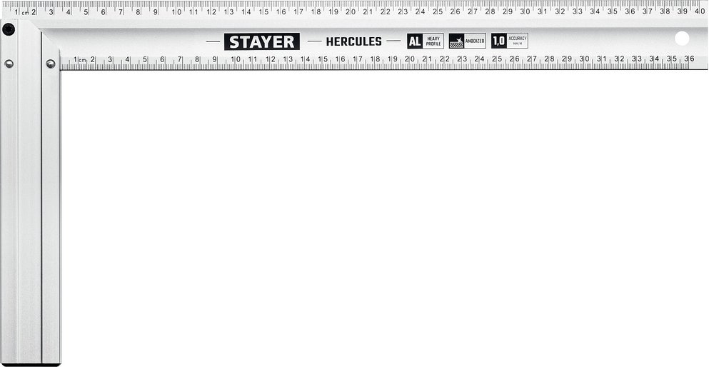 Жесткий столярный угольник STAYER Hercules 400 мм 3432-40