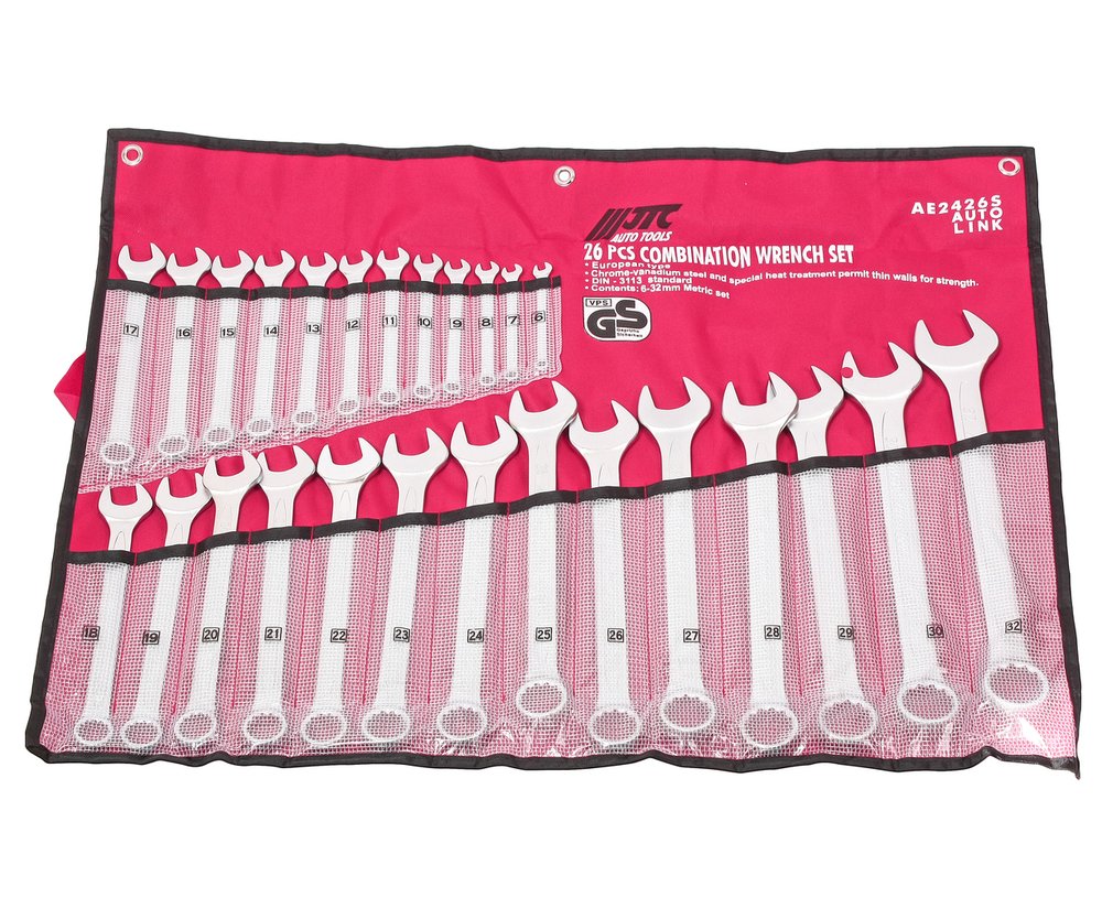 Набор ключей комбинированных JTC 6-32 мм в планшете 26 предметов, AE2426S 673359