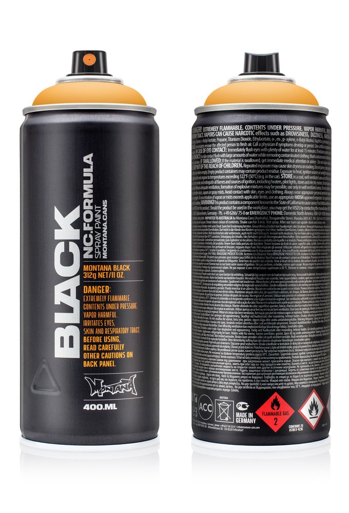 Краска MONTANA BLACK светло-оранжевая, 0.4 л 2060 BLK