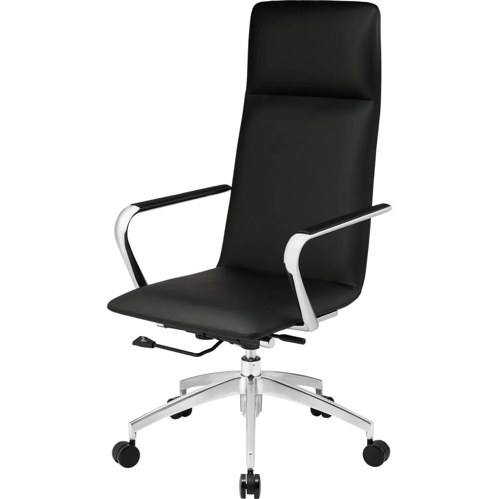 Кресло BN_Jl_EChair-593 TPU экокожа черный, алюминий
