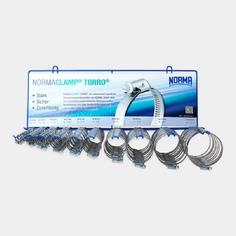 Стенд-вешалка с хомутами NORMA TORRO W2 100 шт. NR-01269702010
