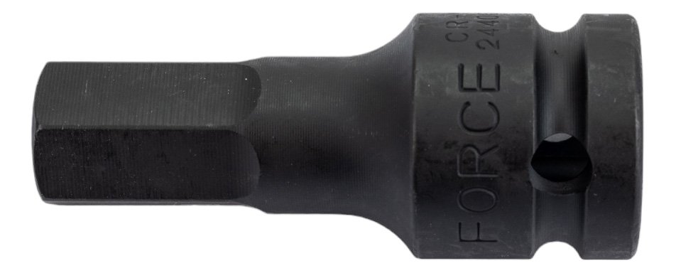 Ударная цельная головка-бита 6 гранная, 1/2', 14 мм FORCE 24406014