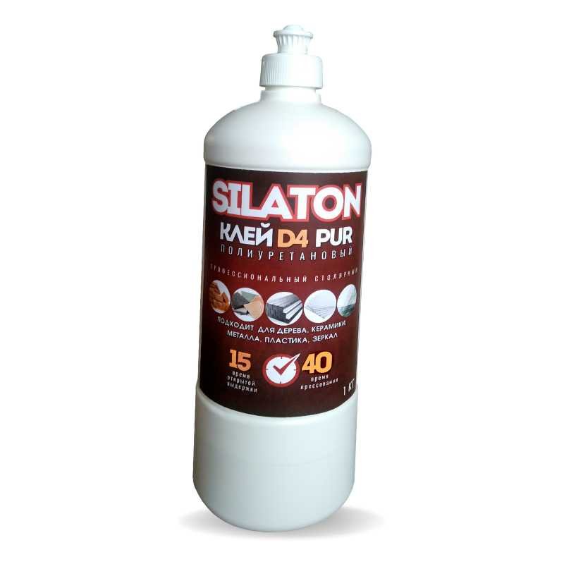 Клей SILATON PUR D4 15.40 для дерева, полиуретановый, не ПВА, 1 кг PURD416.50/1